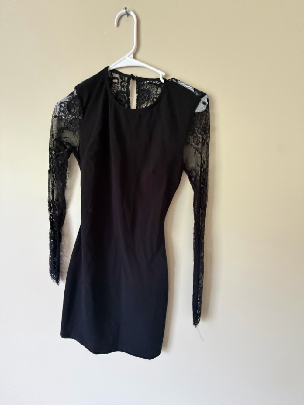 Hello Molly Black Lace Long-Sleeve Sheath Dress